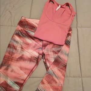 RBX Cropped Leggings with Racerback Top 2-piece bundle
